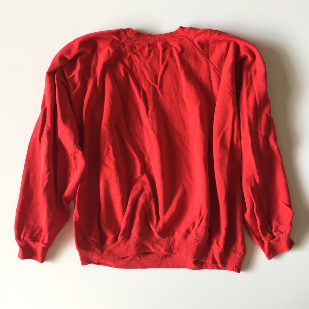 Vintage 80s Let It Snow Red Sweatshirt L XL - Picture 4 of 4